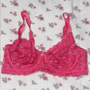 Jenifer Madsen Vibrant Pink Lace Bra